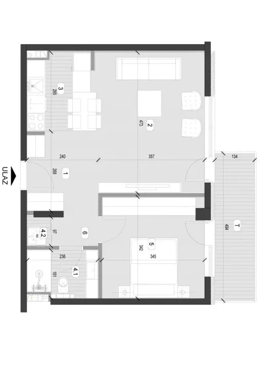 Prodaja, dvosoban stan, 54m², Zvezdara Sve Podlokacije, Beograd