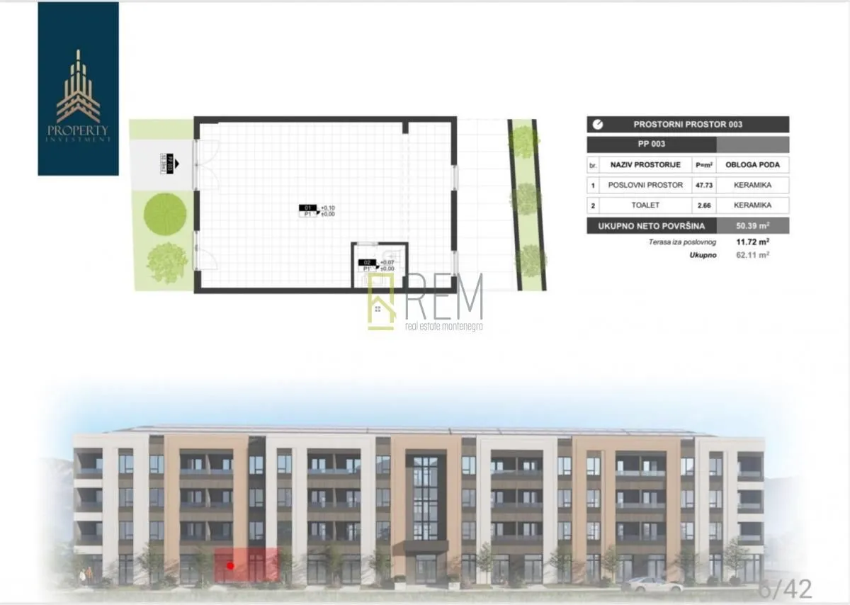 Sale, office space, 49m², Zabjelo, Podgorica