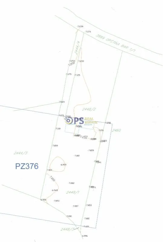 Prodaja, plac, 866m², Bar, Crna Gora