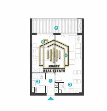 Sale, one bedroom apartment, 52m², Zagorič, Podgorica