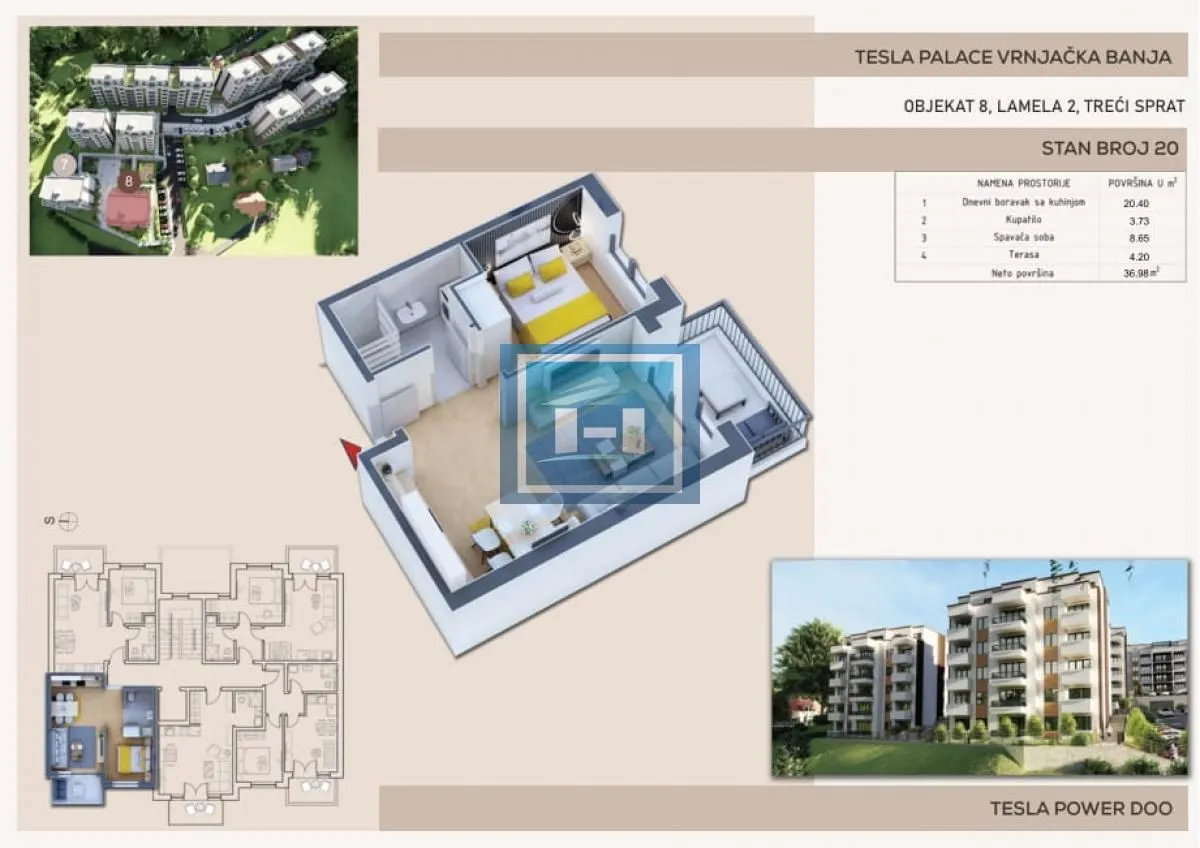 Prodaja, jednosoban stan, 36m², Centar, Vrnjačka Banja