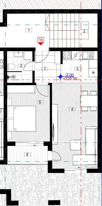 Sale, one bedroom apartment, 47m², Markovići, Budva