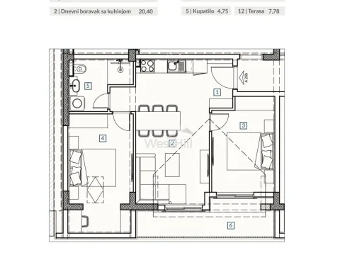 Prodaja, jednosoban stan, 35m², Budva, Crna Gora - image 9