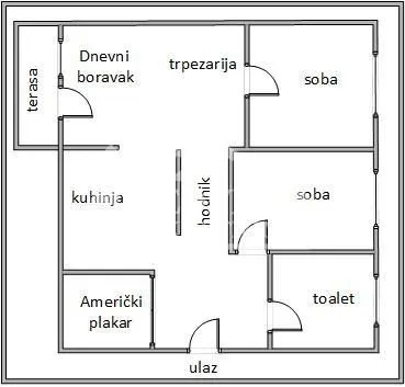 Floor plan drawing showing the layout of the apartment. - image 2