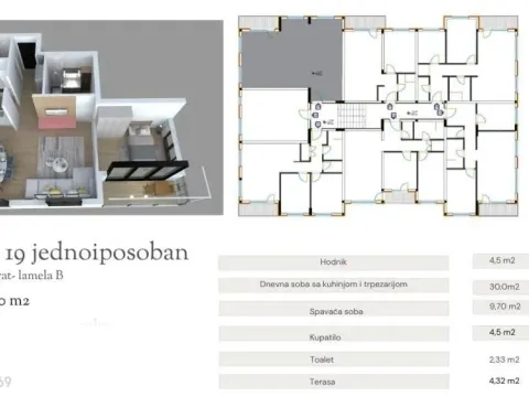 Sale, two bedroom apartment, 54m², Miljakovac, Rakovica - image 7