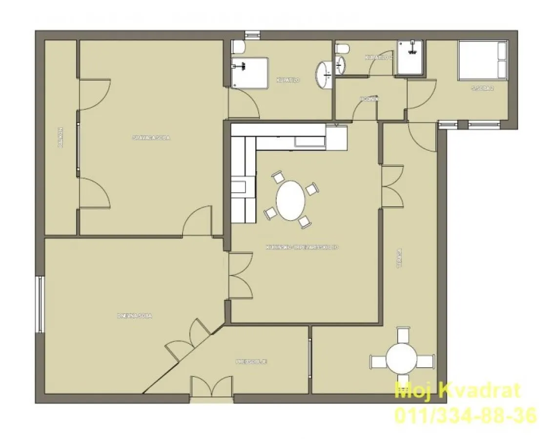 Sale, three bedroom apartment, 110m², Zeleni Venac, Beograd