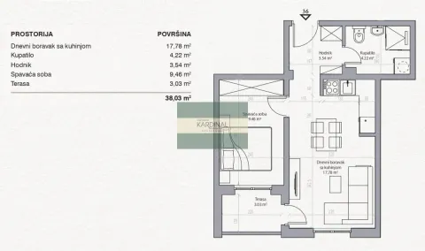Prodaja, jednosoban stan, 38m², Levač, Jagodina - image 1