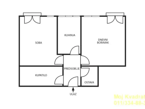 Sale, two bedroom apartment, 47m², Savski Venac, Beograd - image 13