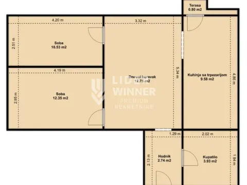 Izdavanje, trosoban stan, 57m², Voždovac Sve Podlokacije, Beograd - image 8