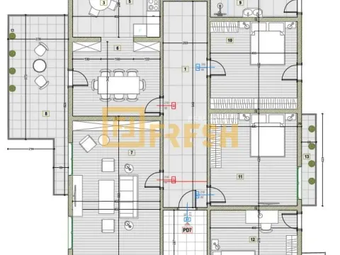 Sale, three bedroom apartment, 178m², Šušanj, Bar - image 2