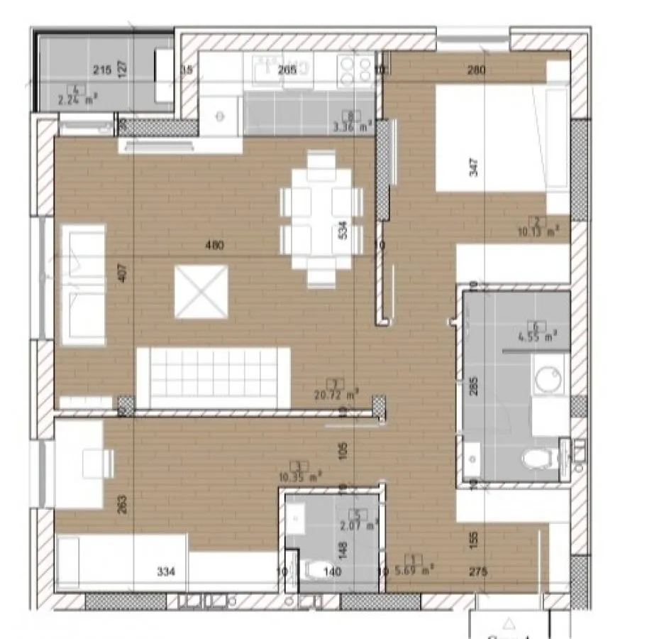 Sale, three bedroom apartment, 58m², Telep, Novi Sad Sve Podlokacije
