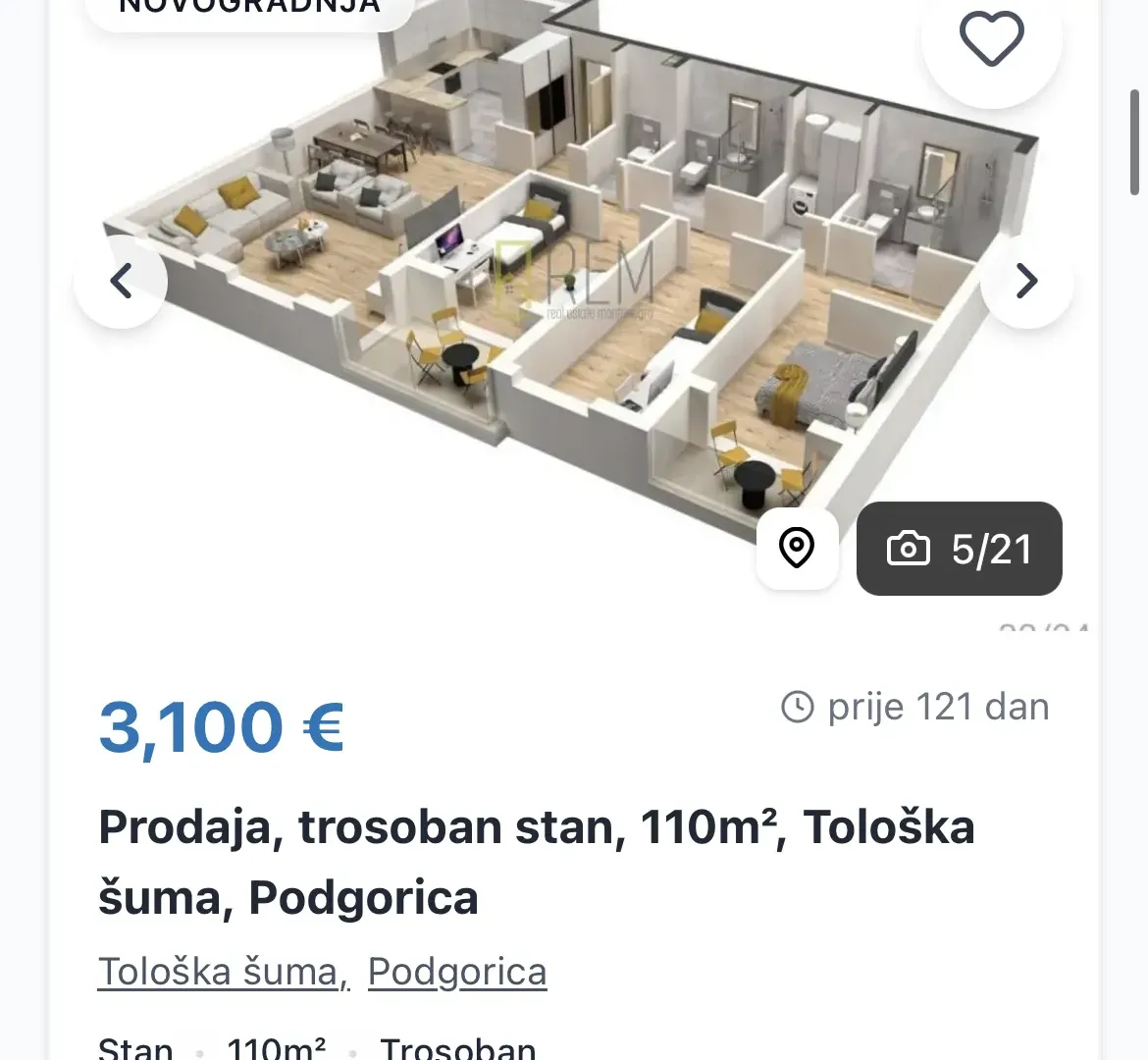 Sale, house, 90m², Preko Morače, Podgorica