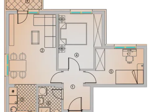 Prodaja, dvosoban stan, 57m², Pantelej, Niš - image 3