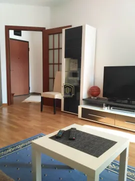 Dnevna soba sa televizorom, regalom i stočićem. - image 8