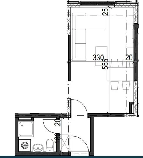 Prodaja, garsonjera, 25m², Radanovići, Kotor