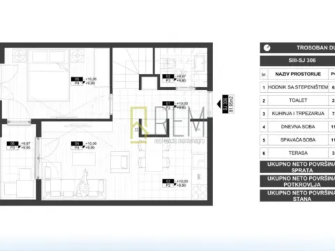 Sale, three bedroom apartment, 78m², Zabjelo, Podgorica - image 15