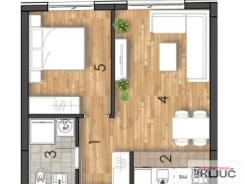 Sale, one bedroom apartment, 37m², Telep, Novi Sad Sve Podlokacije - image 1