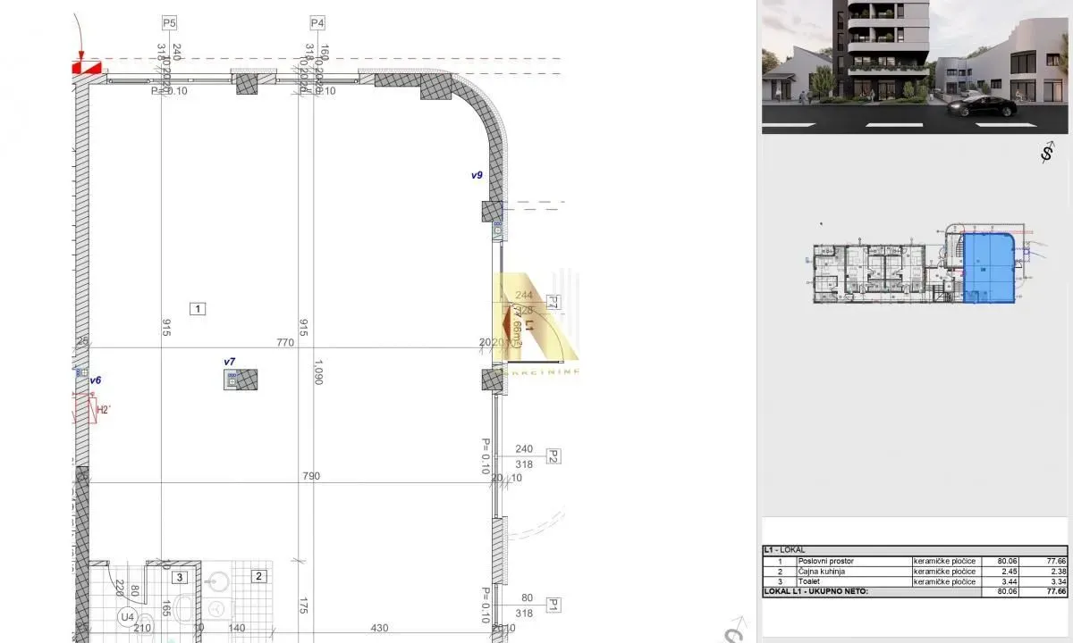 Sale, office space, 78m², Bulevar patrijarha Pavla, Novi Sad Sve Podlokacije
