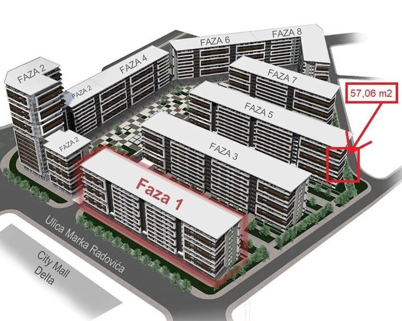 Sale, office space, 57m², Central Point, Podgorica