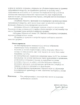 Dokument sa tekstom i urbanističkim uslovima na papiru. - image 5