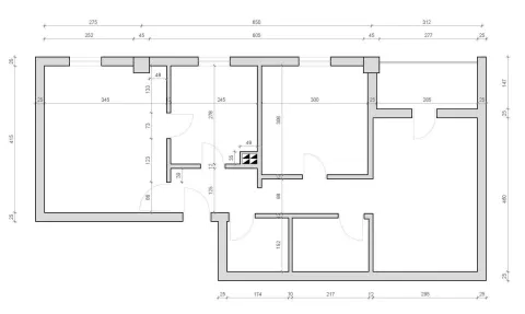 Floor plan layout with dimensions. - image 2