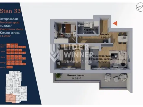 Prodaja, dvosoban stan, 70m², Zemun Cara Dušana, Zemun Sve Podlokacije - image 3