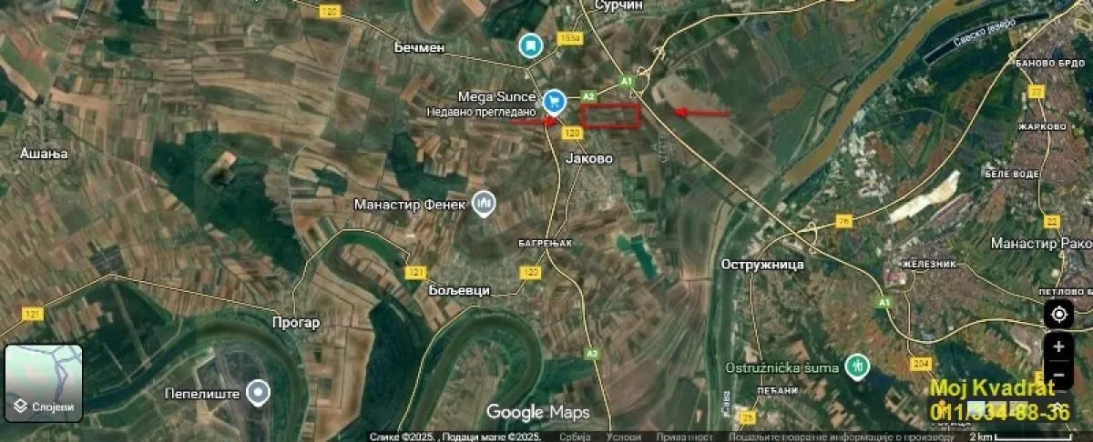 Prodaja, plac, 329m², Jakovo, Surčin