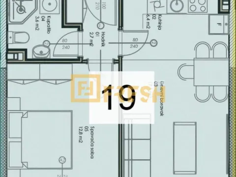 Prodaja, jednosoban stan, 47m², Zabjelo, Podgorica - image 3