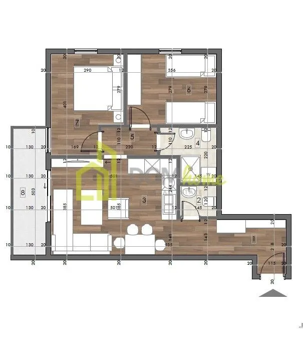 Prodaja, dvosoban stan, 60m², Donja Gorica, Podgorica