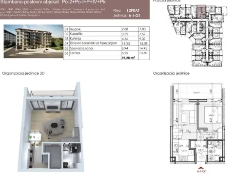 Prodaja, jednosoban stan, 50m², Ljubović, Podgorica - image 12