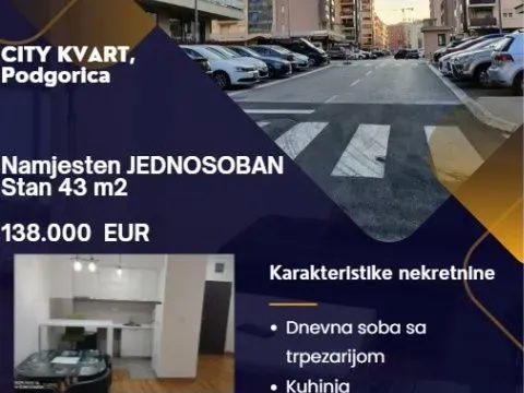 Prodaja, jednosoban stan, 43m², City Kvart, Podgorica - image 10