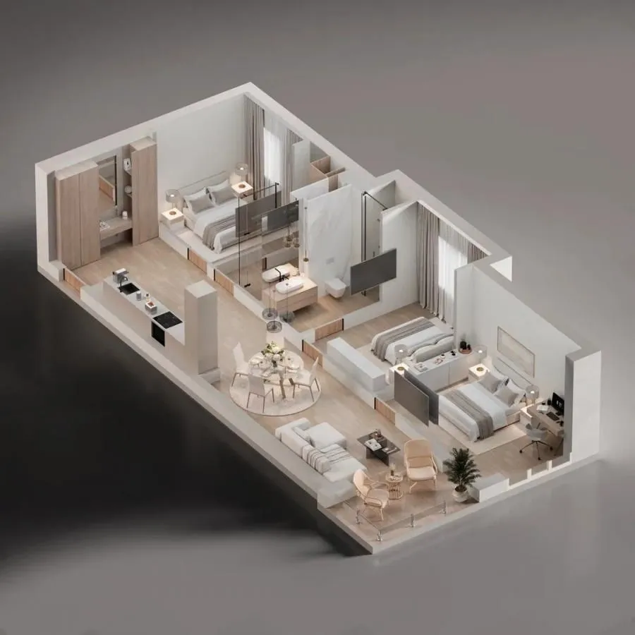 Sale, one bedroom apartment, 52m², Bečići, Budva