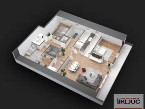 Sale, four bedroom apartment, 124m², Novo naselje, Novi Sad