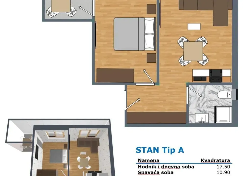 Sale, one bedroom apartment, 42m², Pantelej, Niš