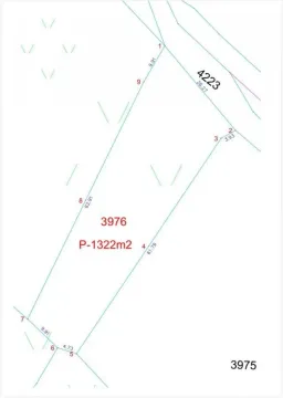 Katastarski plan parcele sa ucrtanim granicama i dimenzijama. - image 4
