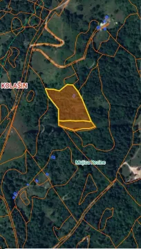 Katalastarski prikaz zemljišta sa ucrtanim granicama parcele. - image 2