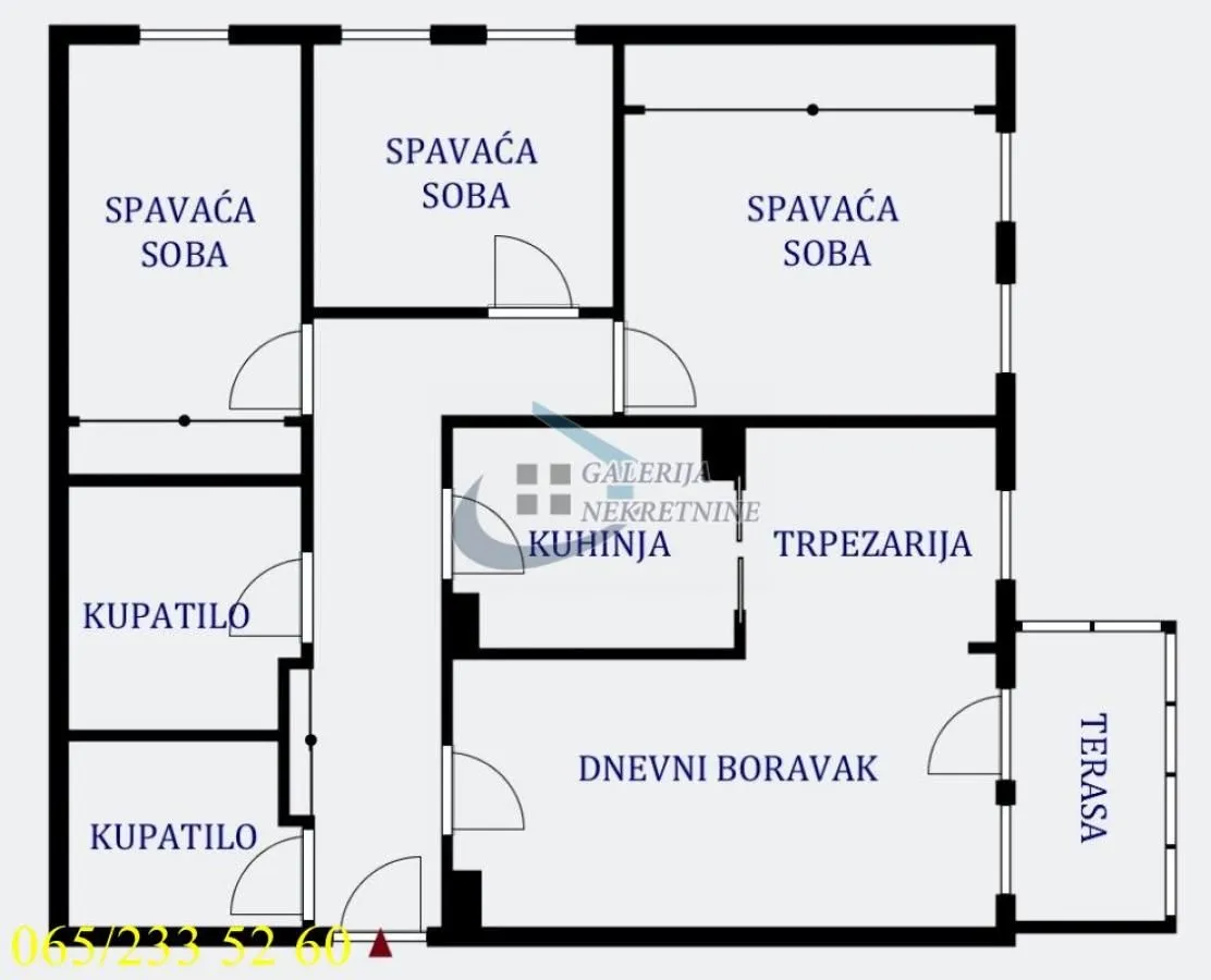 Sale, four bedroom apartment, 94m², Novi Beograd Blok 67, Novi Beograd Sve Podlokacije