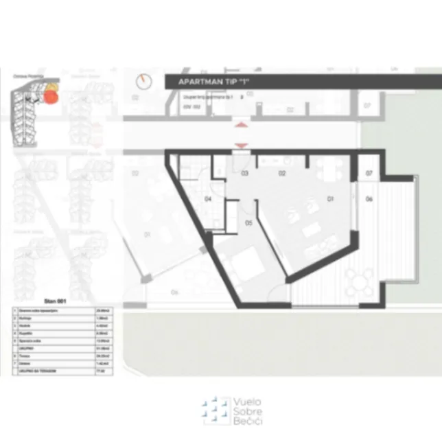 Prodaja, jednosoban stan, 77m², Bečići, Budva