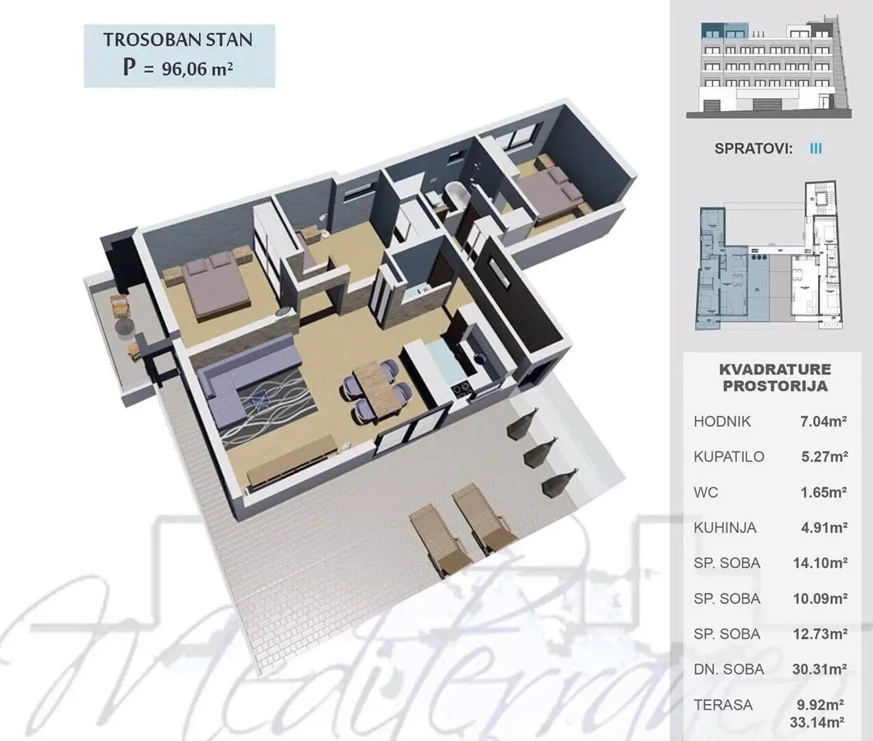 Sale, apartment, 65m², Ulcinj, Crna Gora