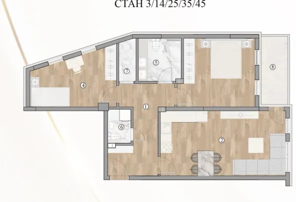 Prodaja, dvosoban stan, 72m², Pantelej, Niš