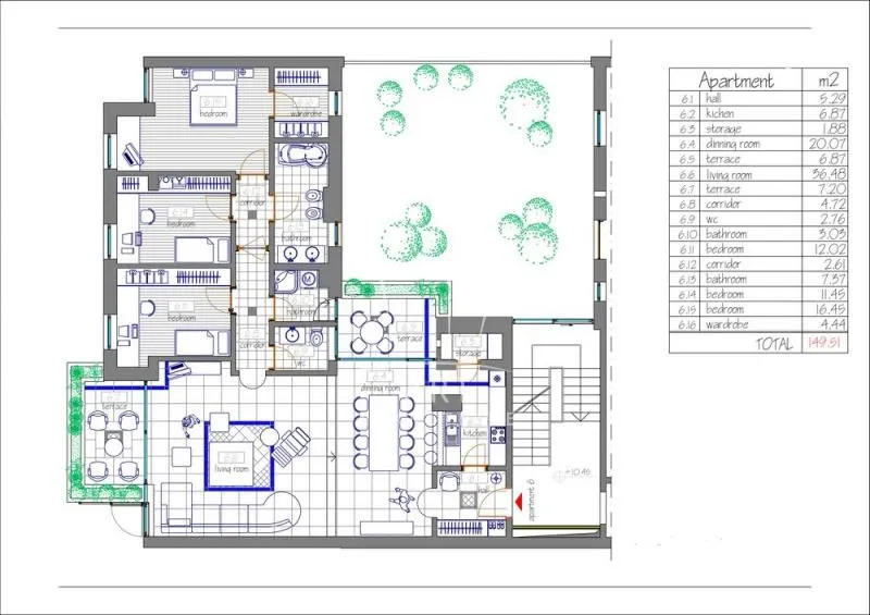 Sale, four bedroom apartment, 150m², Kalenić Pijaca, Vračar Sve Podlokacije