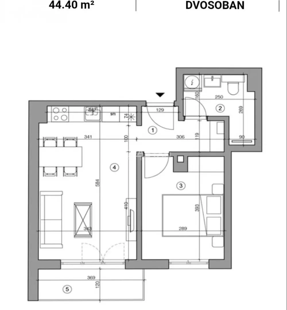 Prodaja, dvosoban stan, 44m², Pančevo, Srbija