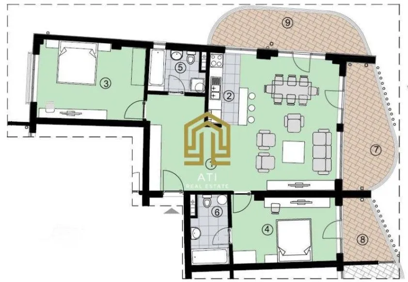 Prodaja, dvosoban stan, 120m², Bečići, Budva