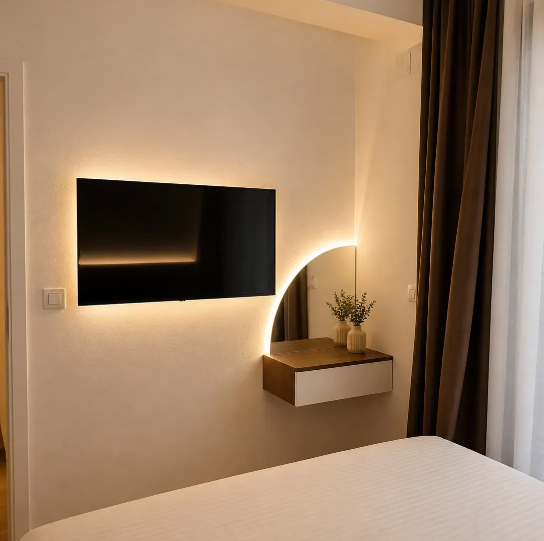 Rent, one bedroom apartment, 42m², Bečići, Budva