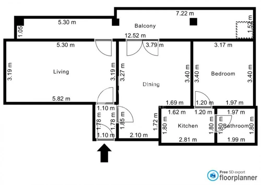 Sale, two bedroom apartment, 70m², Novi Beograd Sve Podlokacije, Beograd