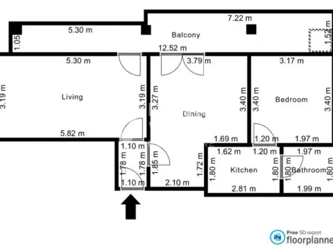 Prodaja, dvosoban stan, 70m², Novi Beograd Sve Podlokacije, Beograd