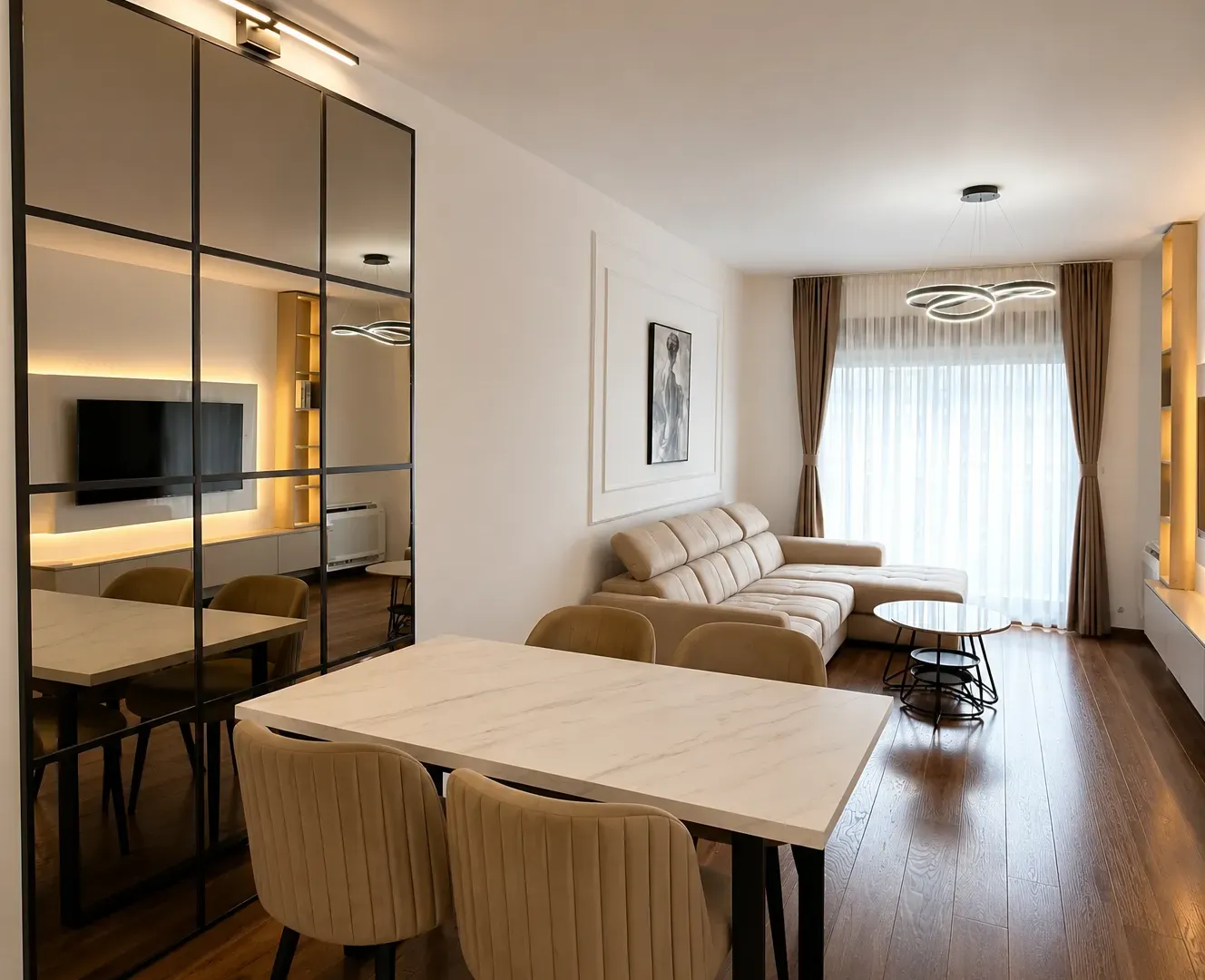 Rent, two bedroom apartment, 72m², Master Kvart, Podgorica