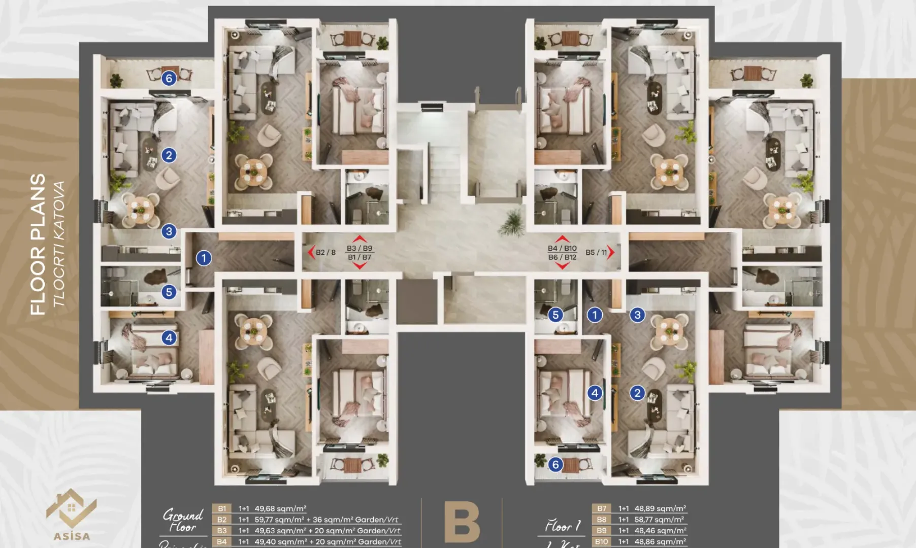 Sale, one bedroom apartment, 60m², Radanovići, Kotor