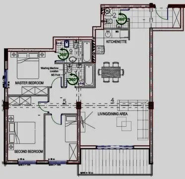 Arhitektonski plan stana sa rasporedom prostorija. - image 10