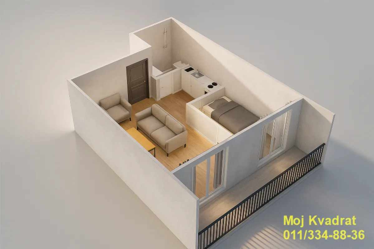 Prodaja, dvosoban stan, 49m², Hadzipopovac, Palilula Sve Podlokacije